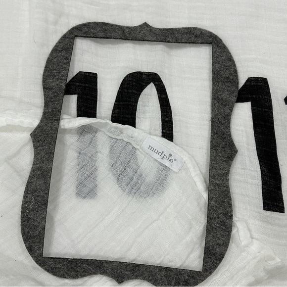 Mud pie milestone monthly blanket gender neutral baby picture prop nursery decor - Picture 2 of 4